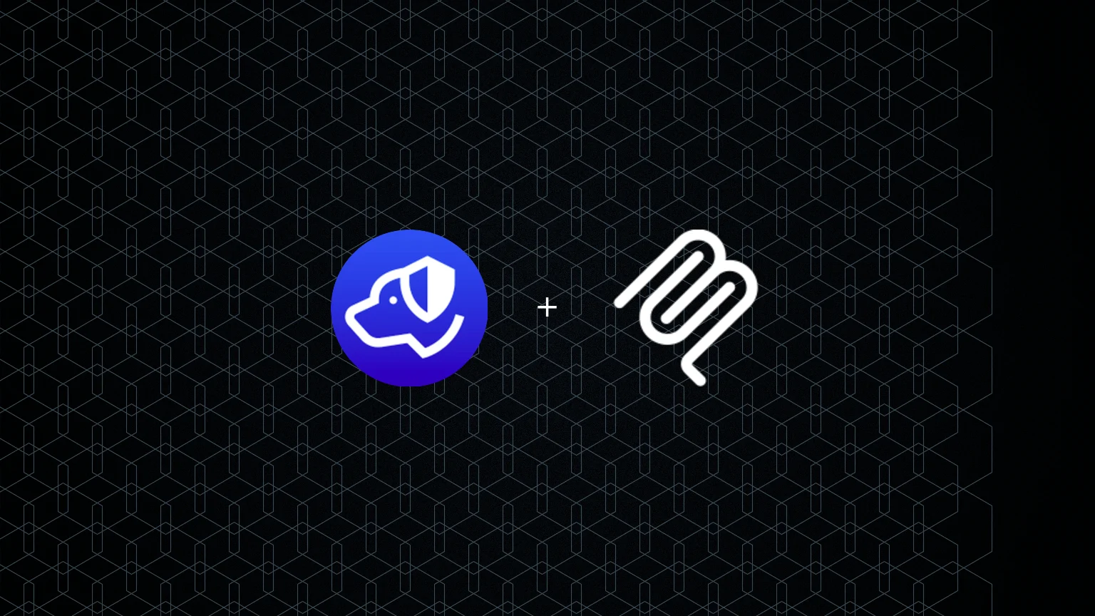Centered Authdog and Model Context Protocol marks on a grainy indigo wash with dashed tool orbits
